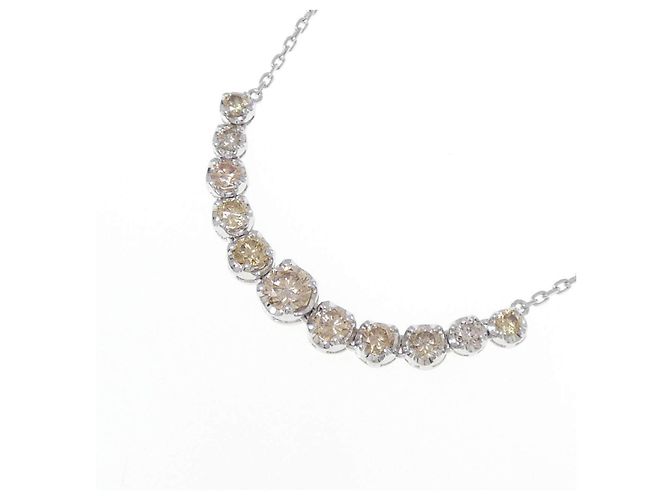 Autre Marque Collana in oro bianco Au750 e diamanti - vista 3