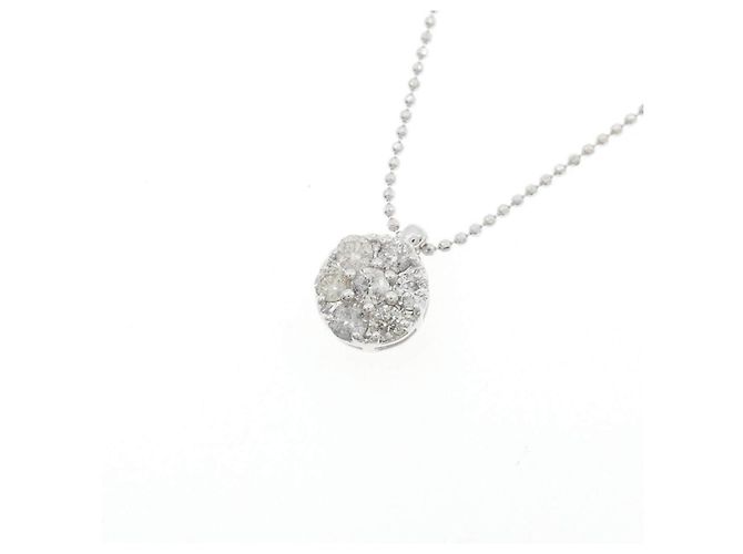 Autre Marque Colar de ouro branco K14 e diamantes - vista 3