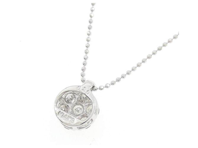 Autre Marque Colar de ouro branco K14 e diamantes - vista 4