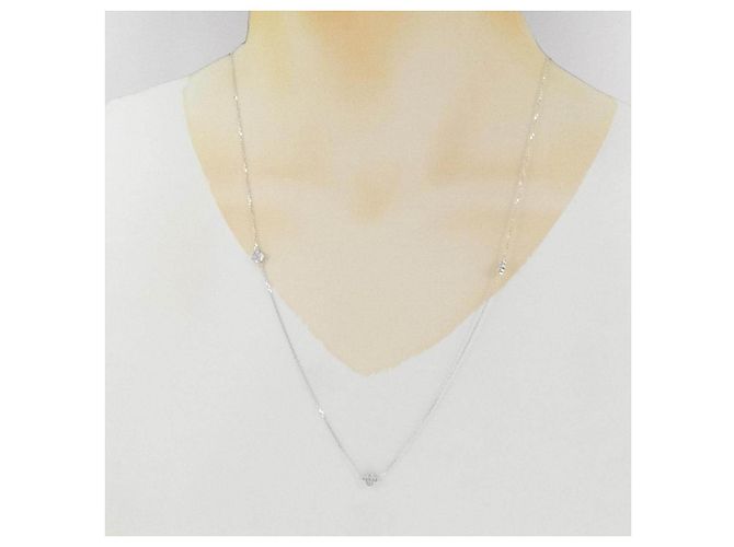 Autre Marque Collar de oro blanco Au750 con diamantes - vista 6