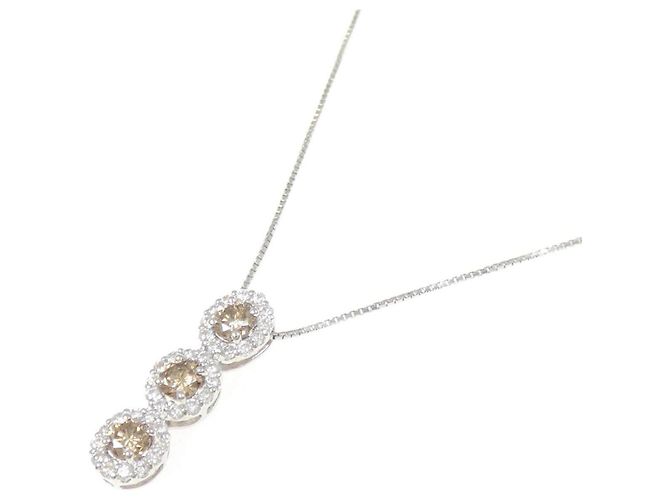 Autre Marque Collana in oro bianco Au750 e diamanti - vista 2