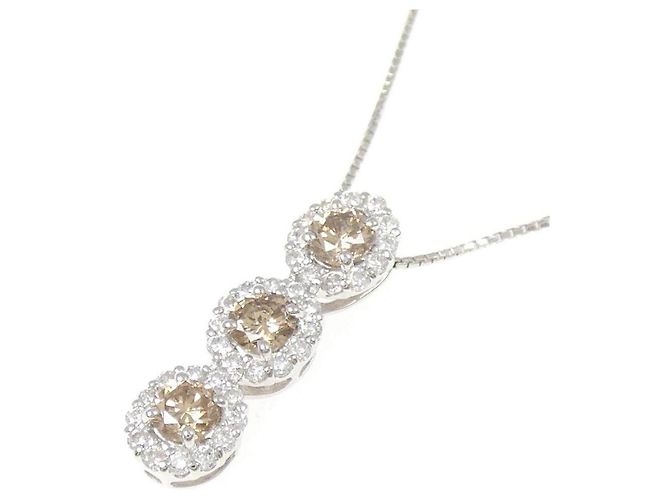 Autre Marque Collana in oro bianco Au750 e diamanti - vista 3