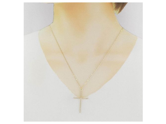 Autre Marque Collana Croce in Diamanti Au750 - vista 6