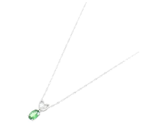 Autre Marque Collana Au750 Granato e Diamante - vista 2