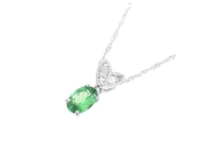 Autre Marque Collana Au750 Granato e Diamante - vista 3
