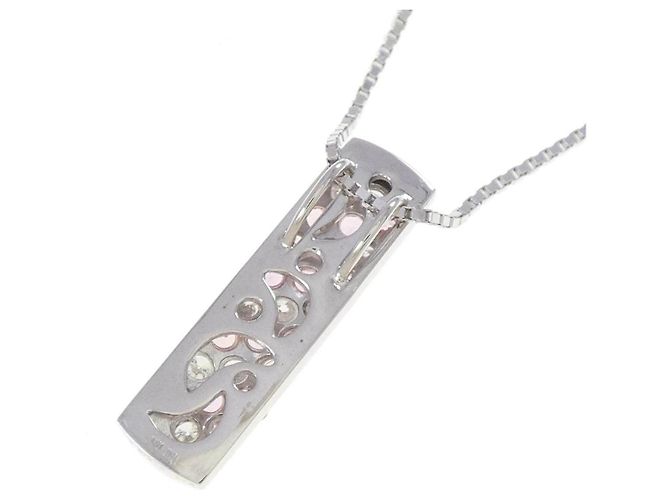 Autre Marque Collana in oro bianco Au750 zaffiro e diamante - vista 4