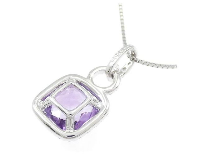 Autre Marque Au750 Amethyst Diamant Collier - Ansicht 4