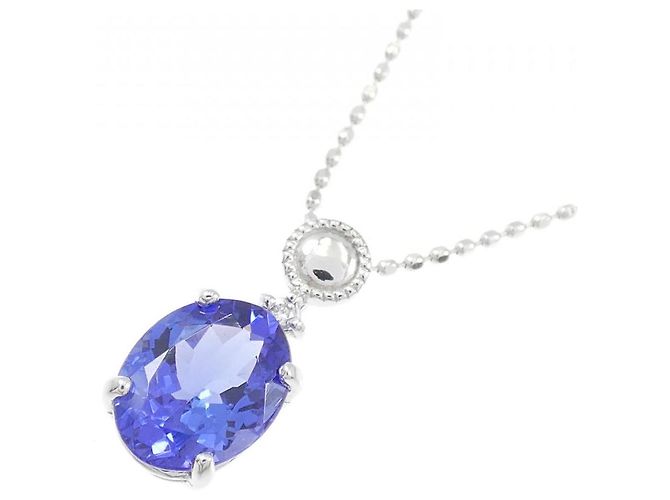 Autre Marque Au750 Tanzanit-Diamant-Halskette - Ansicht 3