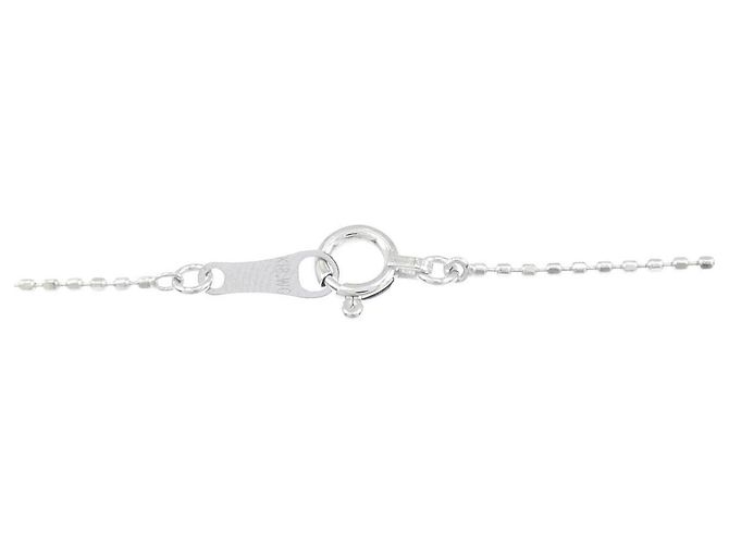 Autre Marque Au750 Weißgold-Halskette mit Peridot und Diamant - Ansicht 5