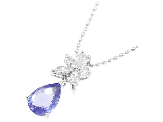 Autre Marque Collana in Tanzanite e Diamanti Au750 - vista 3