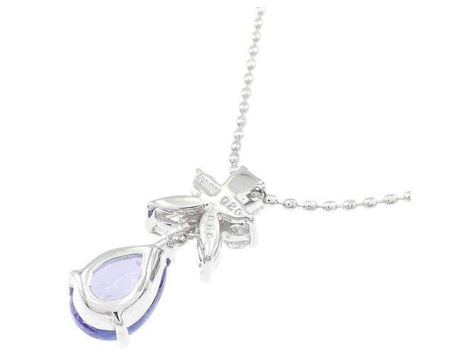 Autre Marque Collana in Tanzanite e Diamanti Au750 - vista 4