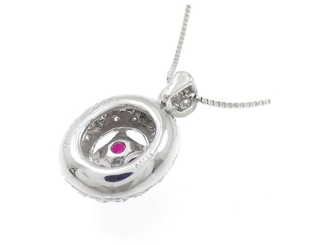 Autre Marque Collar Pt900 Pt850 Rubí Diamante - vista 4