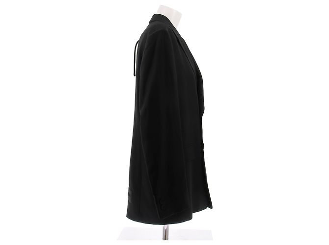 Fendi Giacca sartoriale nera con dettaglio zip sul retro - vista 3
