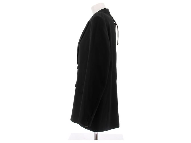 Fendi Giacca sartoriale nera con dettaglio zip sul retro - vista 4