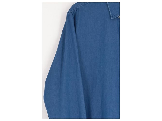Autre Marque Camisa de algodón azul - vista 4