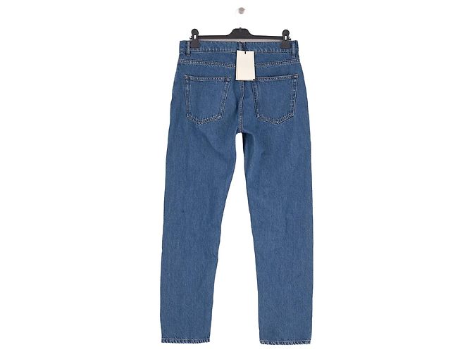 Autre Marque OCTOBRE Blaue Baumwolljeans mit hoher Taille gerader Schnitt 31 - Ansicht 2