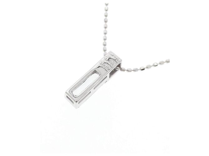 Autre Marque Collana in oro bianco Au750 con acquamarina e diamante - vista 4