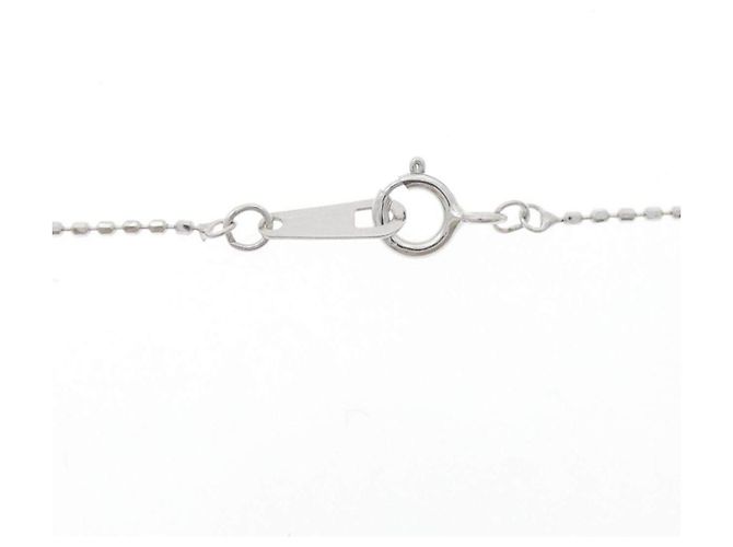 Autre Marque Collana in oro bianco Au750 con acquamarina e diamante - vista 5