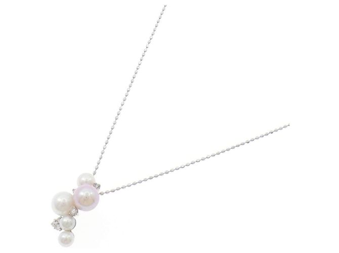 Autre Marque Collar de oro blanco Au750 con perla Akoya y diamantes - vista 2