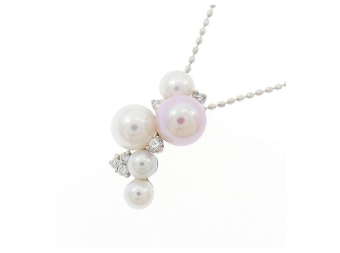 Autre Marque Collar de oro blanco Au750 con perla Akoya y diamantes - vista 3