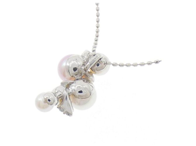 Autre Marque Collar de oro blanco Au750 con perla Akoya y diamantes - vista 4