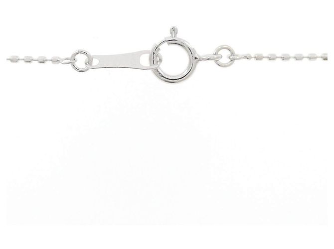 Autre Marque Collana Cuore in Oro Bianco K10 e Diamanti - vista 5