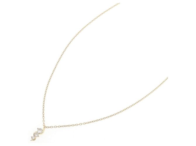 Autre Marque Au750 Collier mit drei Diamanten - Ansicht 2