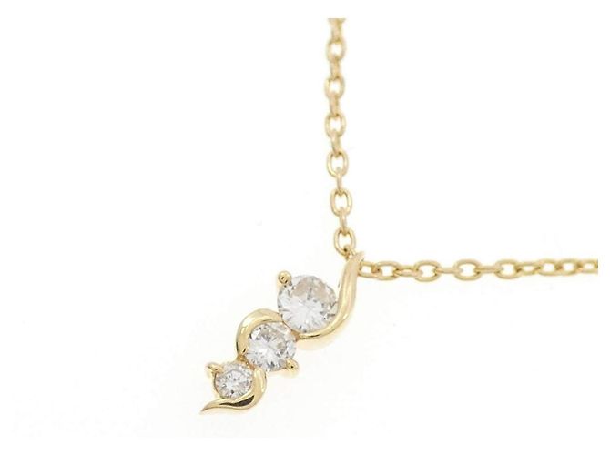 Autre Marque Au750 Collier mit drei Diamanten - Ansicht 3