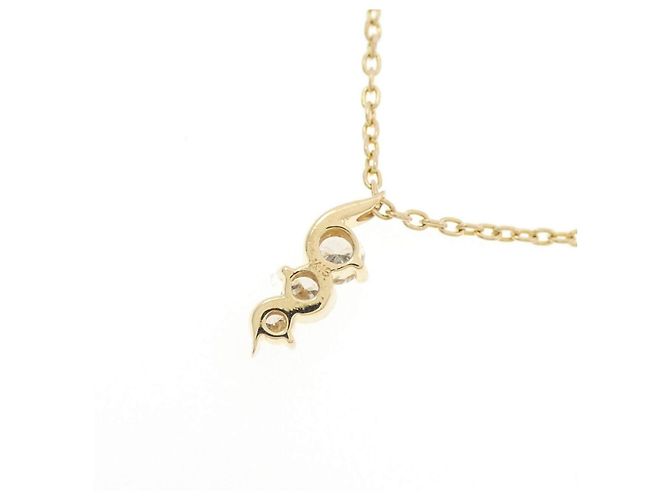 Autre Marque Au750 Collier mit drei Diamanten - Ansicht 4