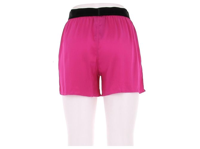 Tom Ford Shorts de seda fúcsia - vista 2