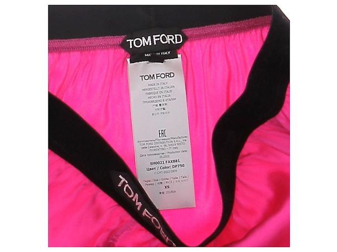 Tom Ford Shorts de seda fúcsia - vista 5