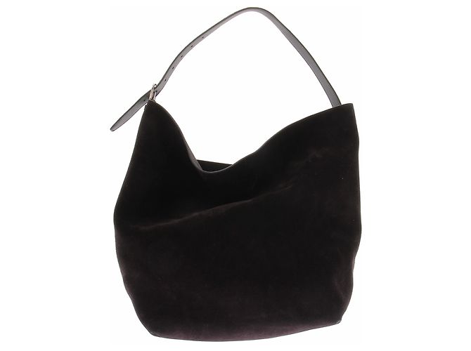 Totême borsa marrone "Belted" in camoscio - vista 3