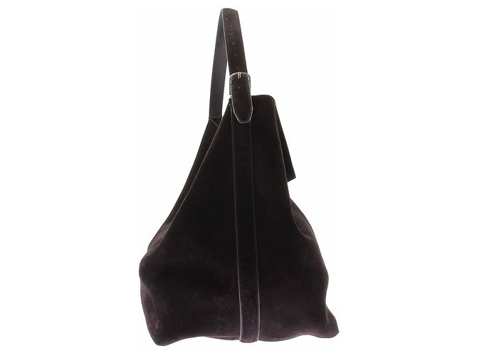 Totême borsa marrone "Belted" in camoscio - vista 5