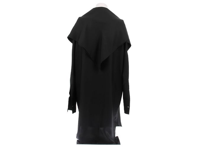 Autre Marque Schwarze Bluse mit Schalzkragen - Ansicht 2