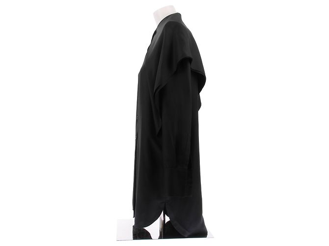 Autre Marque Schwarze Bluse mit Schalzkragen - Ansicht 4