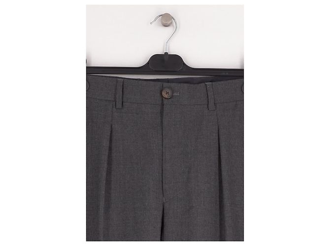 Autre Marque Pantaloni in lana grigi - vista 3