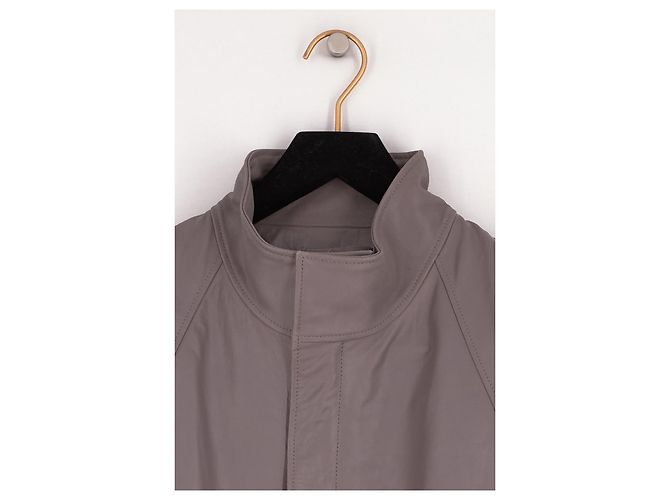 Cos Grey Leather Jacket - view 3
