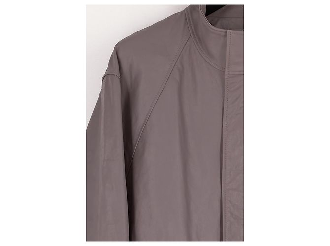 Cos Grey Leather Jacket - view 4