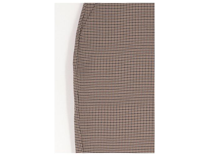 Autre Marque Gonna midi a quadri beige e marrone MESHKI - vista 4