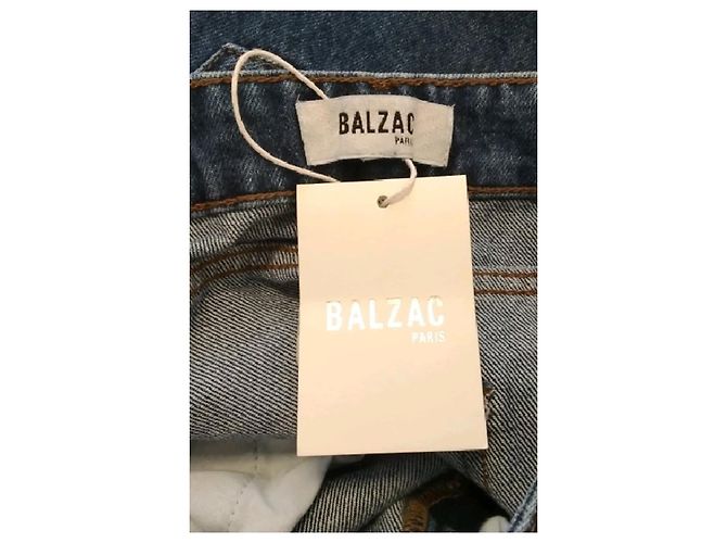 Jeans Balzac Paris in cotone blu taglio ampio - vista 5