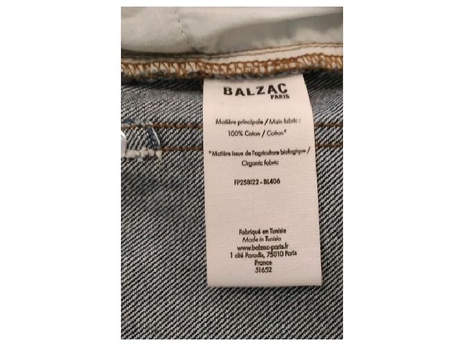 Jeans Balzac Paris in cotone blu taglio ampio - vista 6