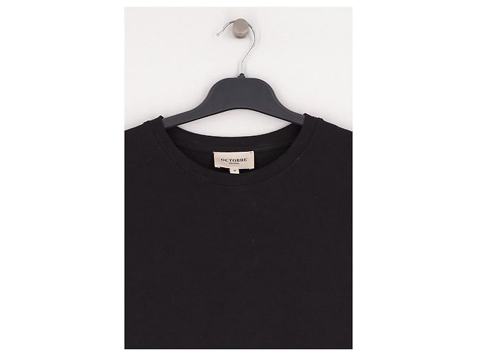 Autre Marque T-shirt OCTOBRE nera in cotone a maniche corte - vista 3