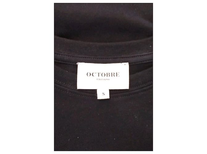 Autre Marque T-shirt OCTOBRE nera in cotone a maniche corte - vista 5