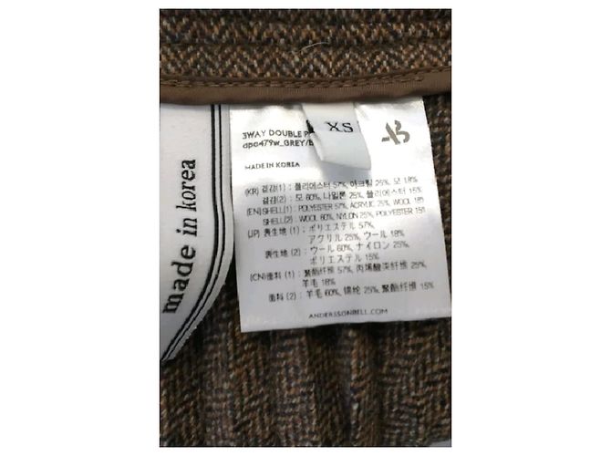 Autre Marque Falda midi plisada marrón ANDERSSON BELL con inserto tartan - vista 6