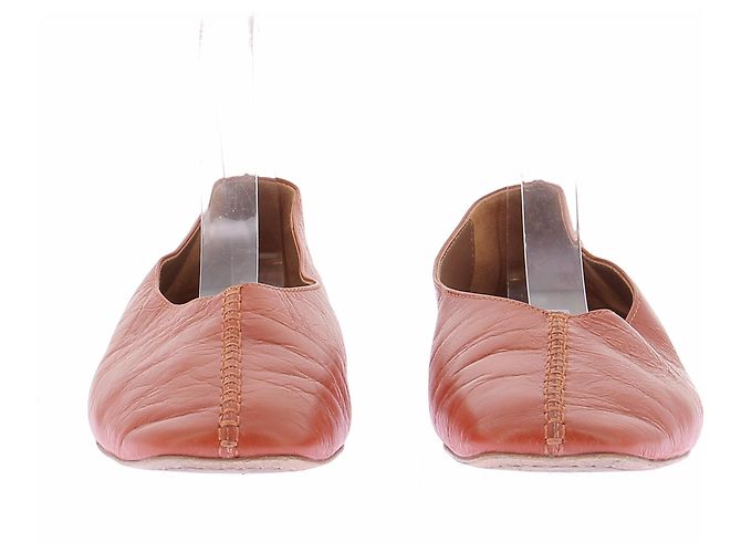 Sessun Ballerine in pelle arancioni - vista 3