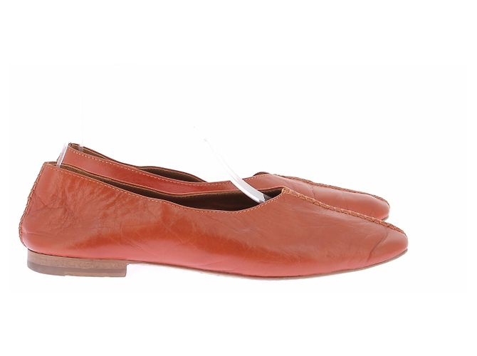 Sessun Ballerine in pelle arancioni - vista 6