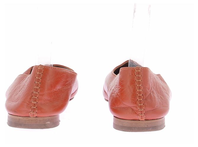 Sessun Ballerine in pelle arancioni - vista 7