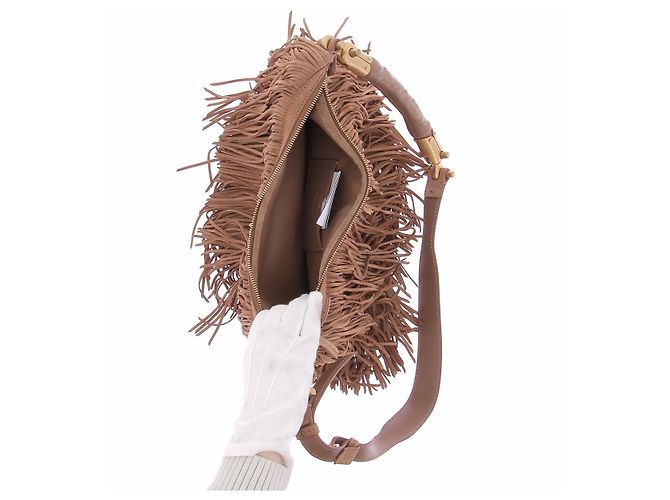 Balmain Borsa Ebène in pelle con frange - vista 7