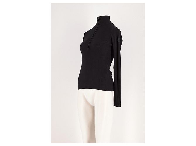 Pull à col roulé noir Fusalp avec fermeture éclair - vue 4
