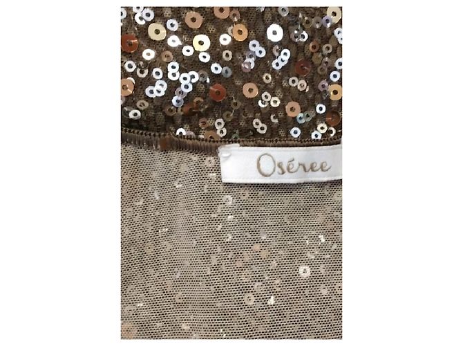 Autre Marque Vestido maxi OSÉREE marrón con lentejuelas - vista 7
